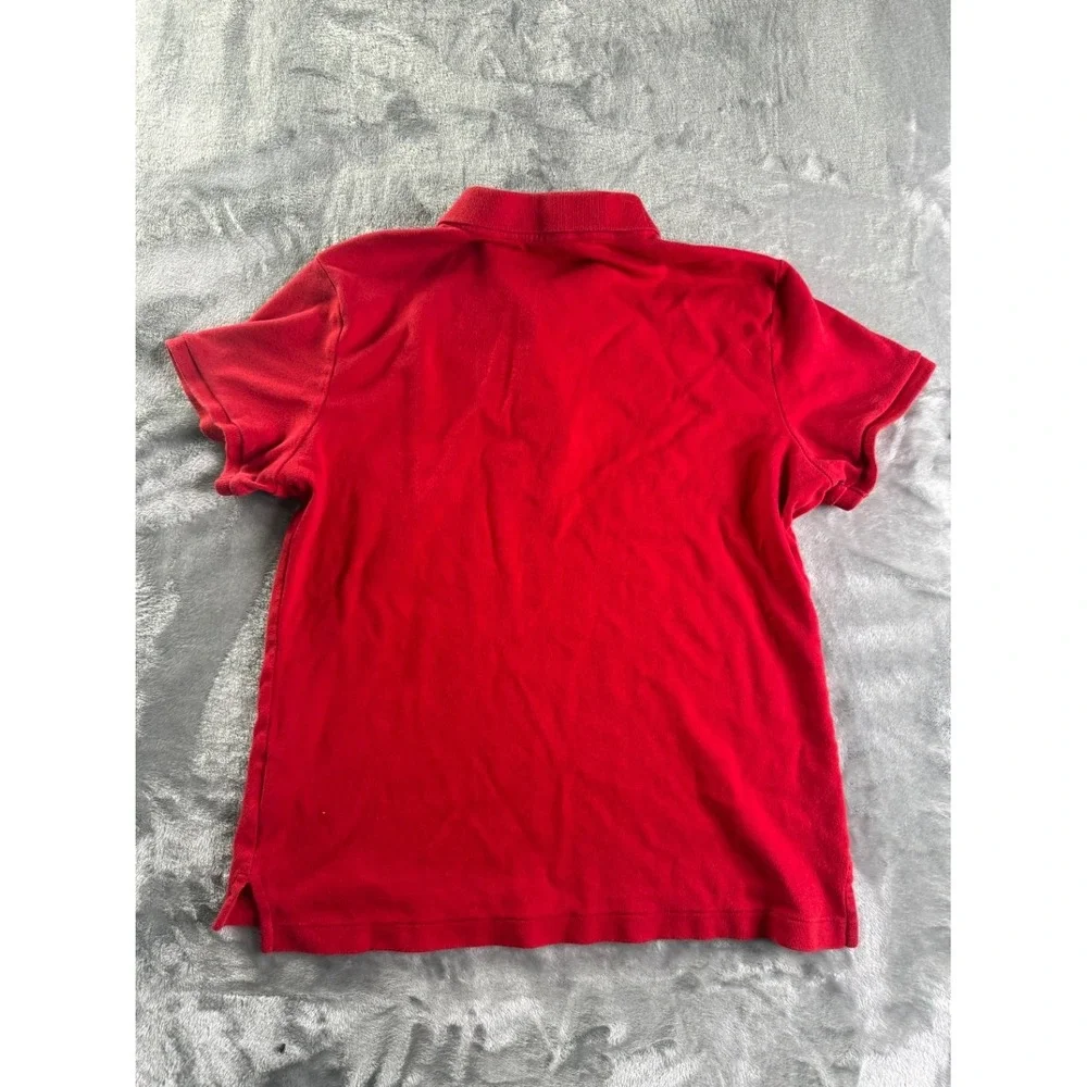 Ralph Lauren Sport Slim Fit Women's Polo XL Red Two-button Placket Shirt Cotton